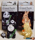 3D Crystal Puzzle. Кролик (41 деталь). Две панды (51 деталь)