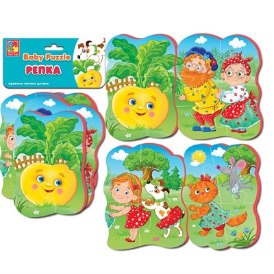 Мягкие пазлы Baby puzzle Сказки Репка - фото 15286