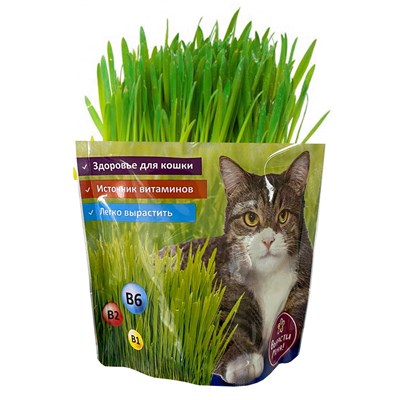 Трава для кошек. Набор для выращивания - фото 16534