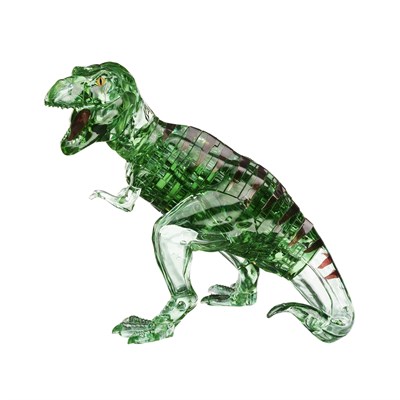 3D головоломка Динозавр T-Rex зеленый со стикерами - фото 20069