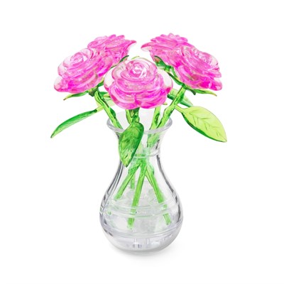3D головоломка Букет в вазе Розовый - фото 8237