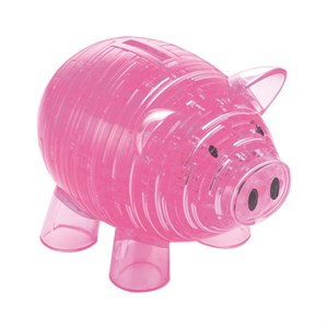 3D головоломка Копилка свинья розовая