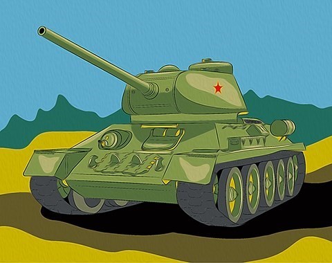 Картина по номерам Танк Т-34