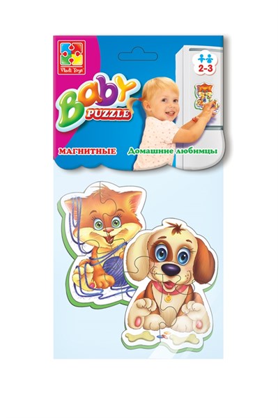 Мягкие магнитные Baby puzzle «Домашние любимцы»