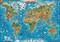 Карта мира для детей настенная 137 см - фото 14569