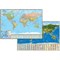 Двусторонняя  настольная  карта Политический мир и Спутниковая  карта  мира - фото 17623