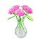 3D головоломка Букет в вазе розовый - фото 8237